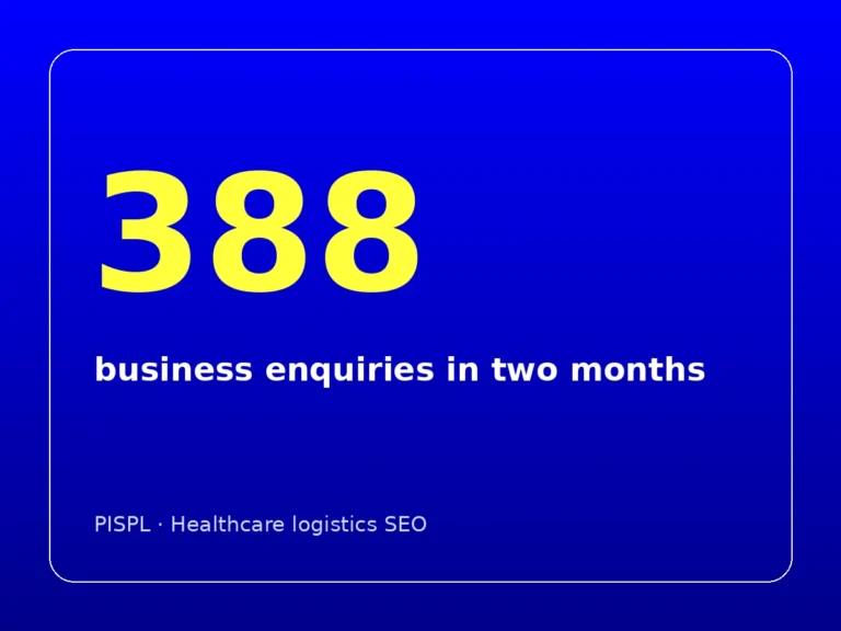 Parekh Integrated Services (PISPL): SEO that brought 388 enquiries in two months