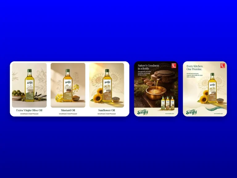 Sanjhi (Elitecon International): brand creation and packaging for cold-pressed oils